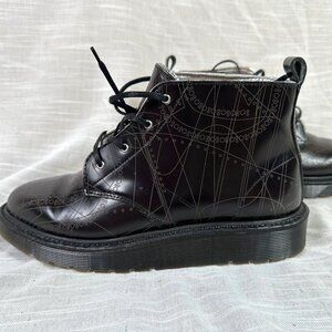 DR MARTENS MERYL 15712 Boot All Over Print 4 Eye Leather Made in England Size 6
